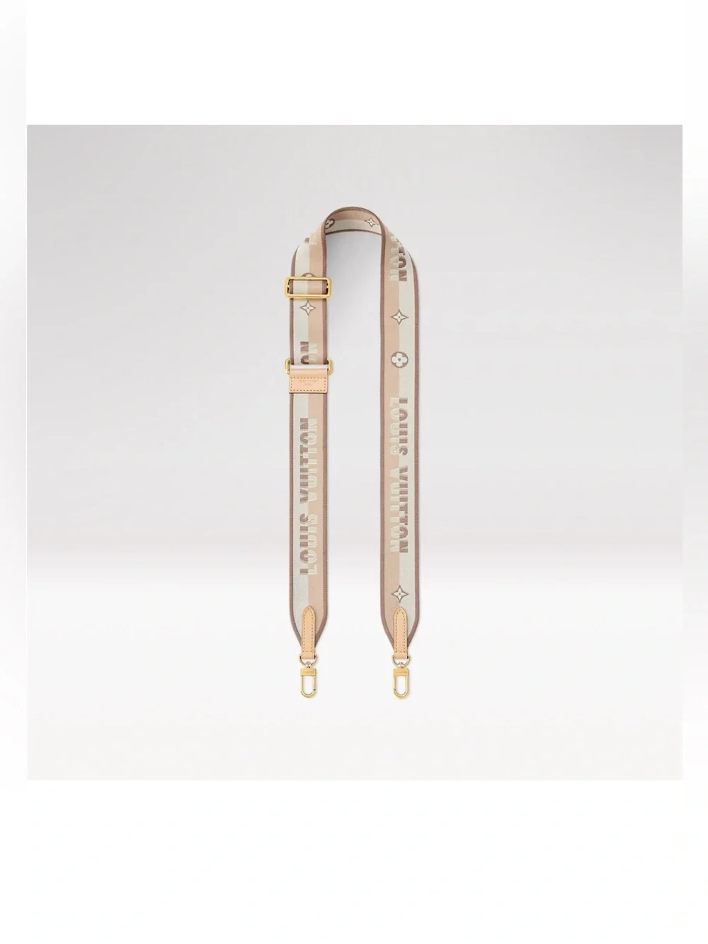 Adjustable Louis Vuitton Beige Jacquard Bandoulière Strap